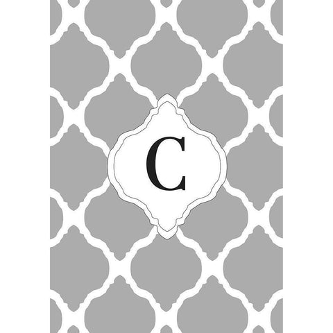 C Black Modern Wood Framed Art Print with Double Matting by Art Licensing Studio