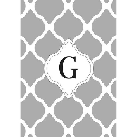 G Black Modern Wood Framed Art Print with Double Matting by Art Licensing Studio