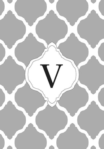 V Black Ornate Wood Framed Art Print with Double Matting by Art Licensing Studio