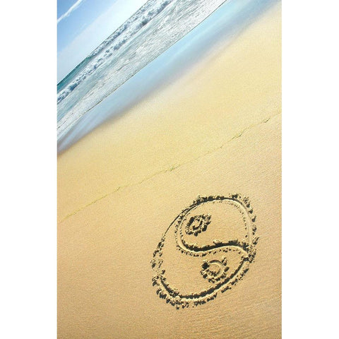 Yin and Yan White Modern Wood Framed Art Print by Heine, Ben