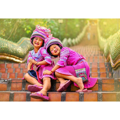 Thailand - 205 Black Modern Wood Framed Art Print with Double Matting by Heine, Ben