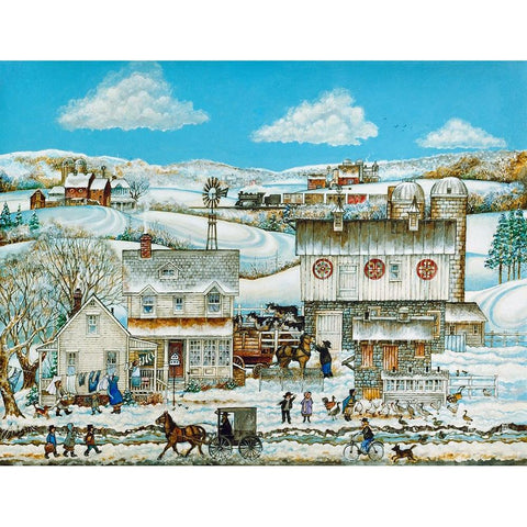 Cold And Clear White Modern Wood Framed Art Print by Bell, Bill