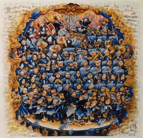 Notes To You White Modern Wood Framed Art Print with Double Matting by Bell, Bill