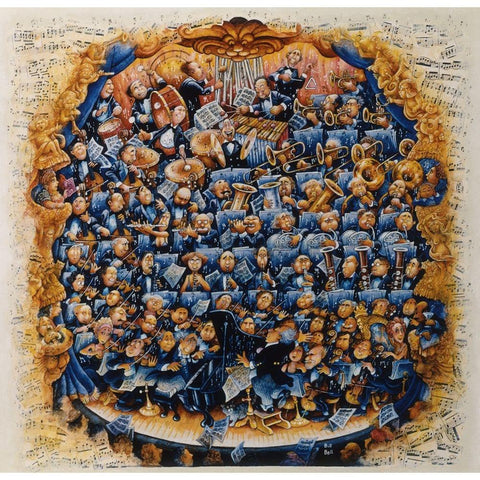 Notes To You Gold Ornate Wood Framed Art Print with Double Matting by Bell, Bill