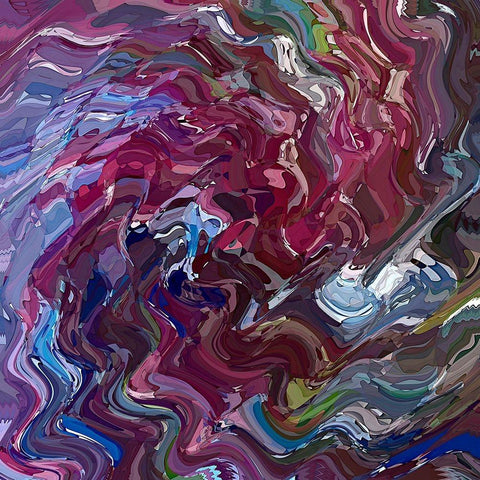 Oil of Lilac 2 lightbump White Modern Wood Framed Art Print by Manlove, David