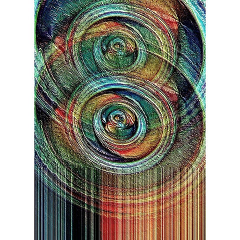 Oil and Water 2 Black Modern Wood Framed Art Print with Double Matting by Manlove, David