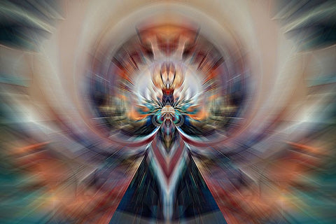 Sun Goddess Black Ornate Wood Framed Art Print with Double Matting by Manlove, David