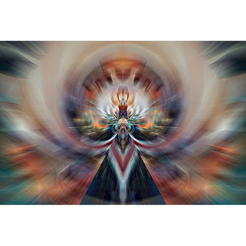 Sun Goddess White Modern Wood Framed Art Print by Manlove, David