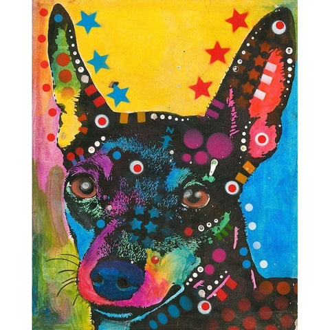Portrait of a Pup Black Modern Wood Framed Art Print with Double Matting by Dean Russo Collection