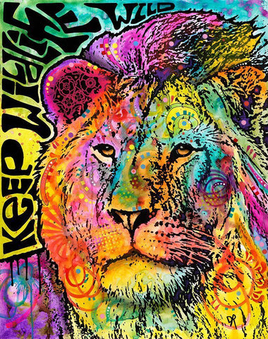 Keep the Wildlife Wild Black Ornate Wood Framed Art Print with Double Matting by Dean Russo Collection