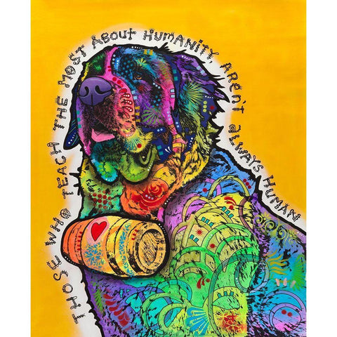 Humanity Black Modern Wood Framed Art Print with Double Matting by Dean Russo Collection