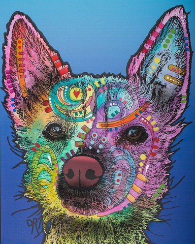 Ozzie Black Ornate Wood Framed Art Print with Double Matting by Dean Russo Collection