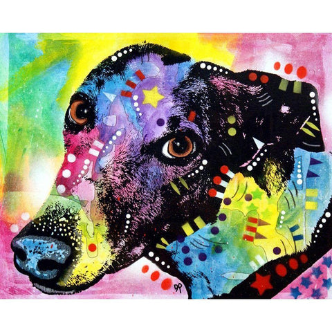 Greyt Black Modern Wood Framed Art Print by Dean Russo Collection