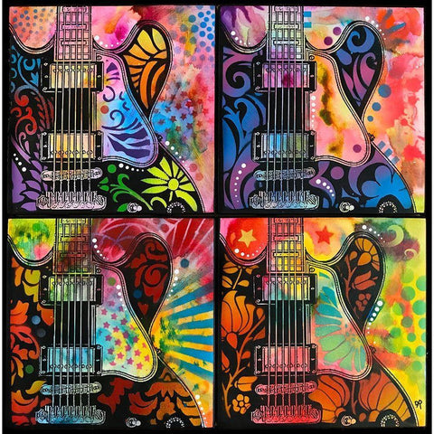 Lucille 4X Black Modern Wood Framed Art Print by Dean Russo Collection