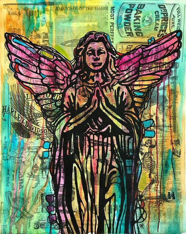 Most Perfect Angel Black Ornate Wood Framed Art Print with Double Matting by Dean Russo Collection