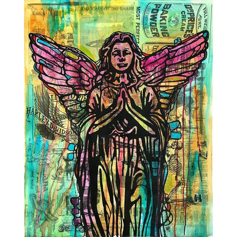 Most Perfect Angel Black Modern Wood Framed Art Print with Double Matting by Dean Russo Collection