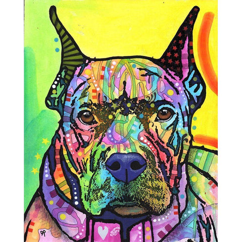 Stare Down Black Modern Wood Framed Art Print by Dean Russo Collection