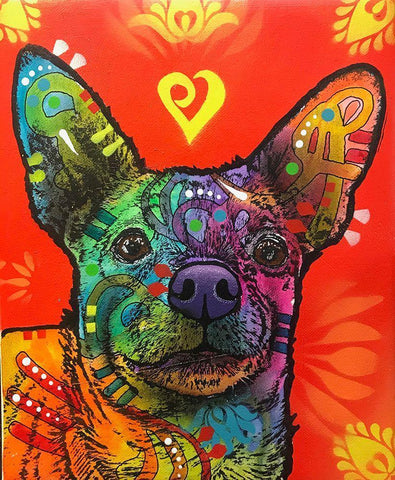 Randy White Modern Wood Framed Art Print with Double Matting by Dean Russo Collection