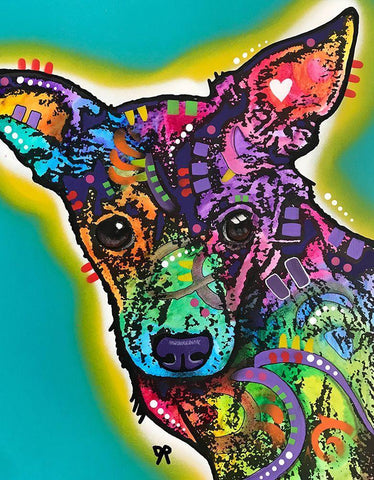 Little Love White Modern Wood Framed Art Print with Double Matting by Dean Russo Collection