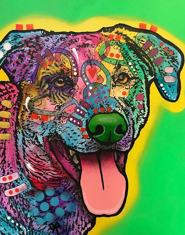 HawkEye White Modern Wood Framed Art Print with Double Matting by Dean Russo Collection