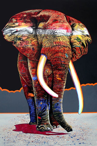 The Magnificent One Black Ornate Wood Framed Art Print with Double Matting by Stevenson, Graeme