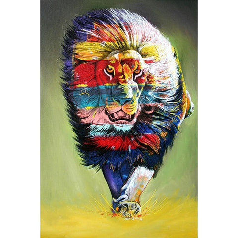 The Rainbow Hunter Black Modern Wood Framed Art Print by Stevenson, Graeme
