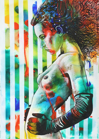 What Attitude Black Ornate Wood Framed Art Print with Double Matting by Stevenson, Graeme