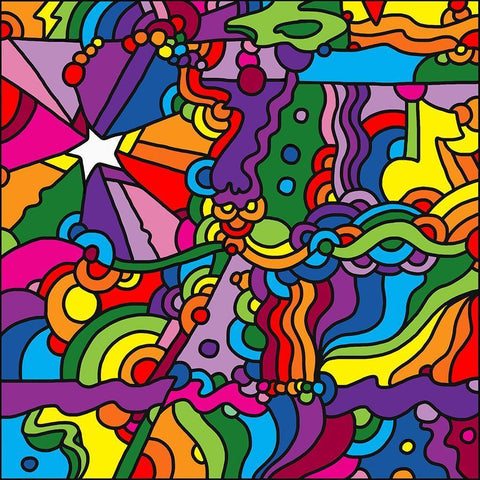 Pop-Art-Mambo-216A White Modern Wood Framed Art Print with Double Matting by Green, Howie