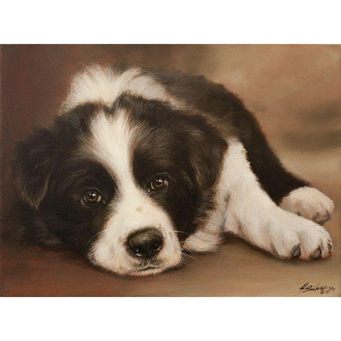 313 Black Modern Wood Framed Art Print by Silver, John