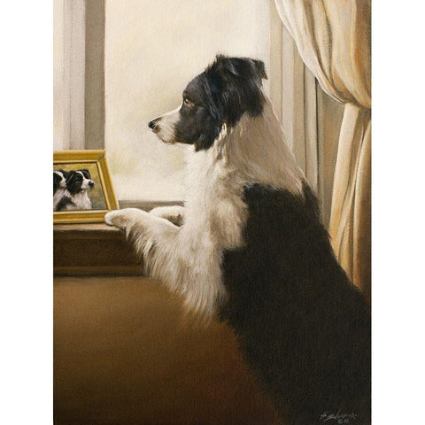 324 Black Modern Wood Framed Art Print with Double Matting by Silver, John