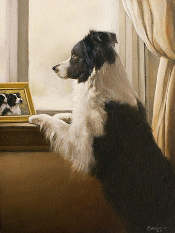 324 Black Ornate Wood Framed Art Print with Double Matting by Silver, John