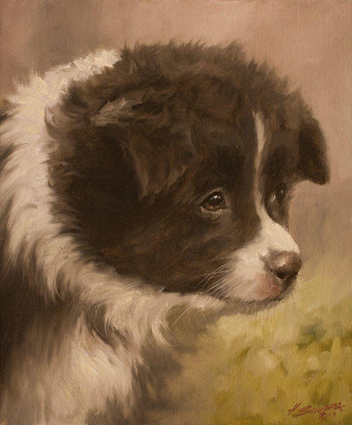 346 White Modern Wood Framed Art Print with Double Matting by Silver, John