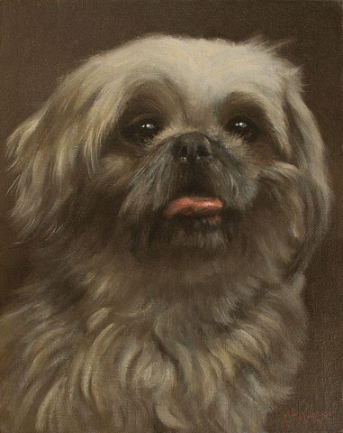 461a Black Ornate Wood Framed Art Print with Double Matting by Silver, John