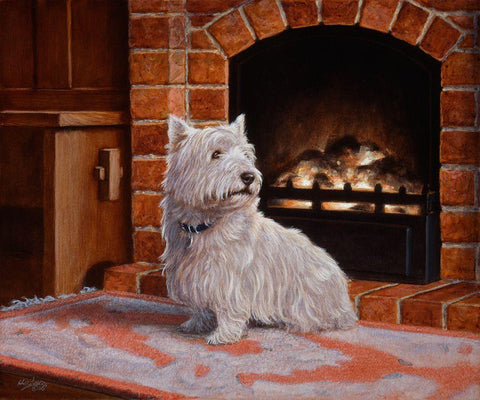 Js129-B White Modern Wood Framed Art Print with Double Matting by Silver, John