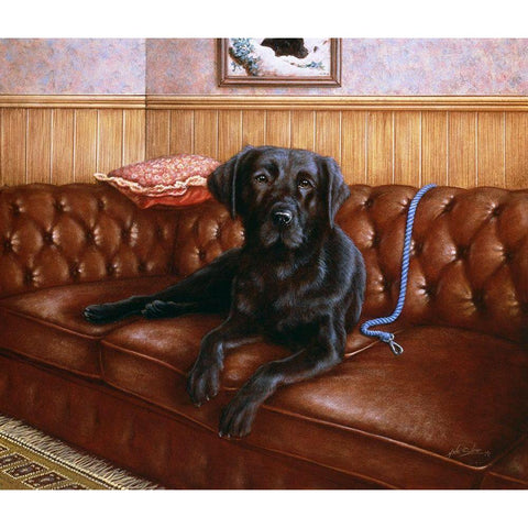 Js33-B White Modern Wood Framed Art Print by Silver, John