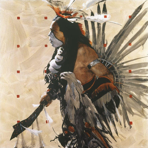 Ben Yahola I I I Black Modern Wood Framed Art Print with Double Matting by Knauf, J.E.