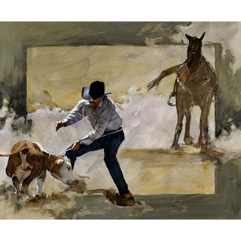 Gotcha! Black Modern Wood Framed Art Print with Double Matting by Knauf, J.E.