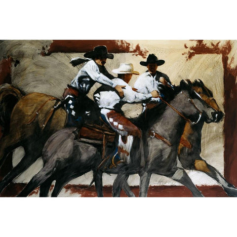 All A Board Black Modern Wood Framed Art Print with Double Matting by Knauf, J.E.