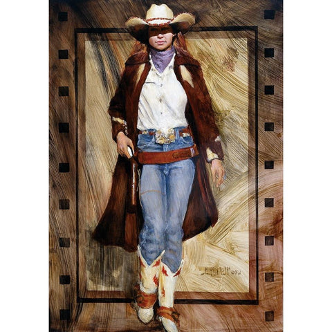 Buckled Up Black Modern Wood Framed Art Print with Double Matting by Knauf, J.E.