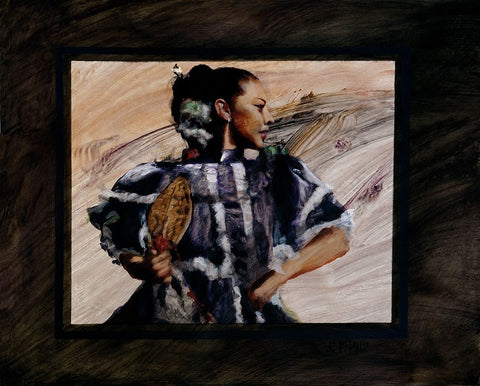 Elcinco White Modern Wood Framed Art Print with Double Matting by Knauf, J.E.