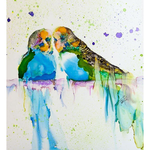 Have We Met White Modern Wood Framed Art Print by Art by Leslie Franklin