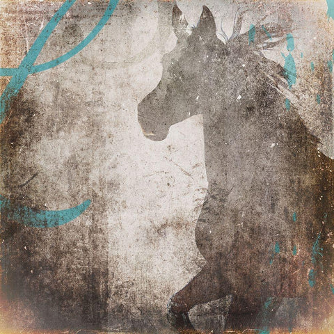 GypsyHorse Collection V2 1 Black Modern Wood Framed Art Print with Double Matting by LightBoxJournal