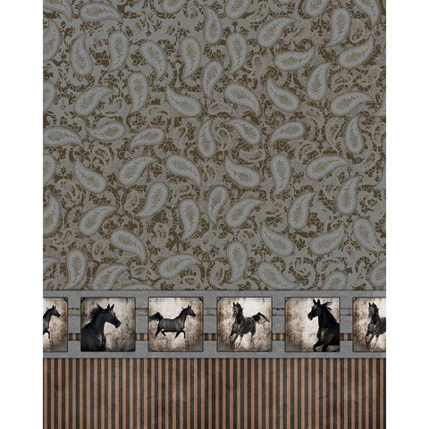 GypsyHorse CollectionSurfacePattern V2 5 Black Modern Wood Framed Art Print with Double Matting by LightBoxJournal