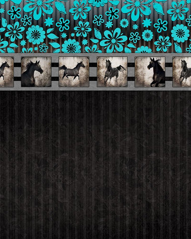 GypsyHorse CollectionSurfacePattern V2 6 Black Ornate Wood Framed Art Print with Double Matting by LightBoxJournal