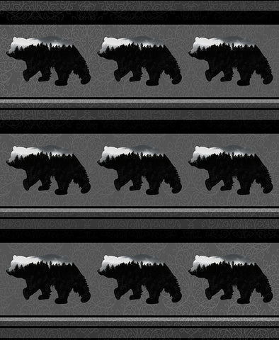 Bear_SurfacePattern V1 10 Black Ornate Wood Framed Art Print with Double Matting by LightBoxJournal