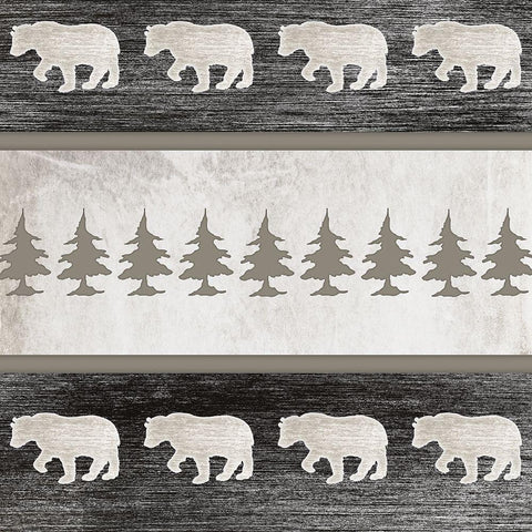 Good Night Moose 2 Surface Pattern 4 Black Modern Wood Framed Art Print by LightBoxJournal