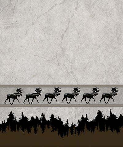 Rustic Lodge Collection V1 3 White Modern Wood Framed Art Print with Double Matting by LightBoxJournal