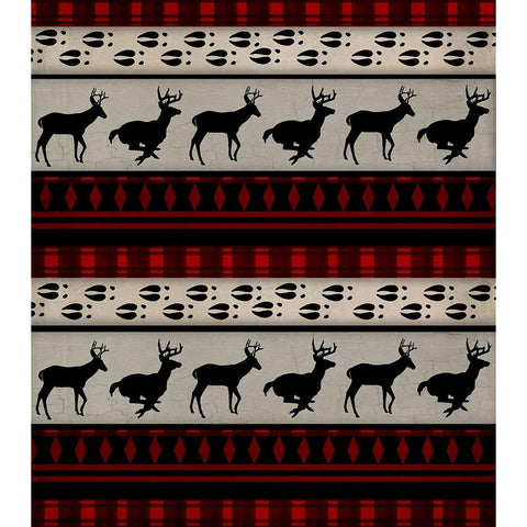 Lodge Surface Pattern_V1 5 Black Modern Wood Framed Art Print by LightBoxJournal