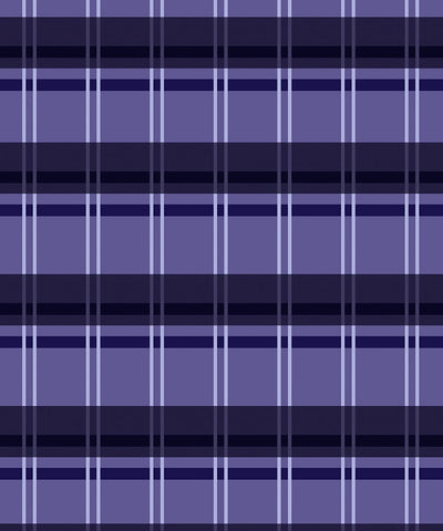 Ultra Violet Plaid 01 White Modern Wood Framed Art Print with Double Matting by LightBoxJournal