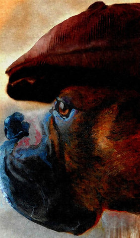 The Duke Black Ornate Wood Framed Art Print with Double Matting by Murray Henderson Fine Art